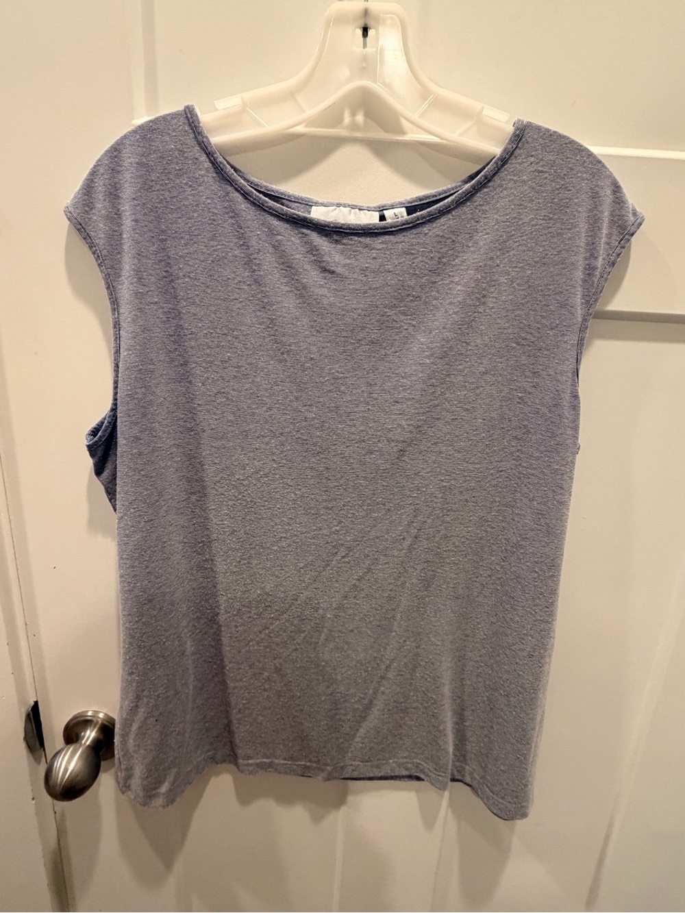 Linea by Louis Dell’Olio Light Blue Boat Neck Cap Sleeve Knit Top Women’s Large